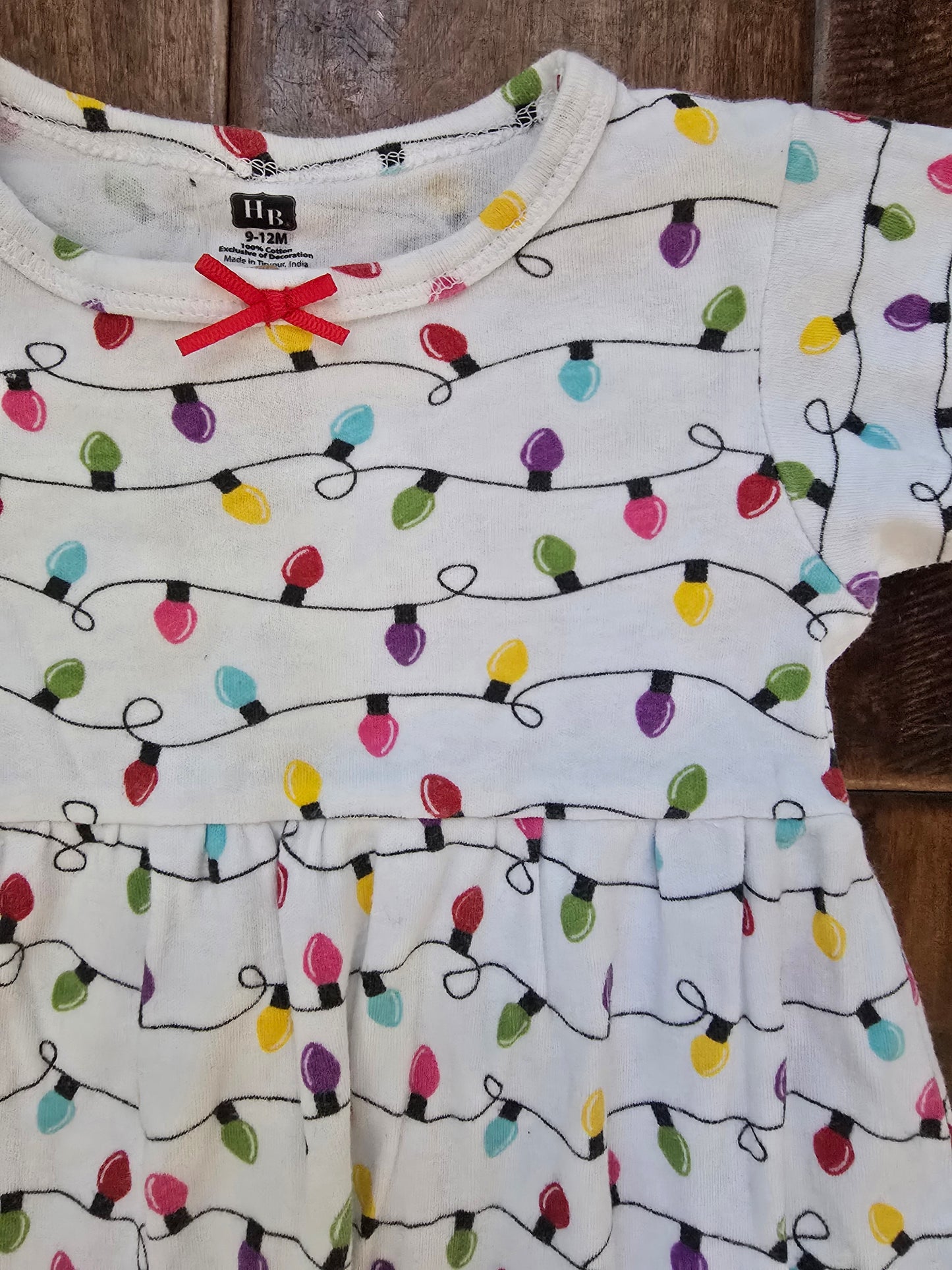 H&B Girls Long Sleeve Dress-9/12M