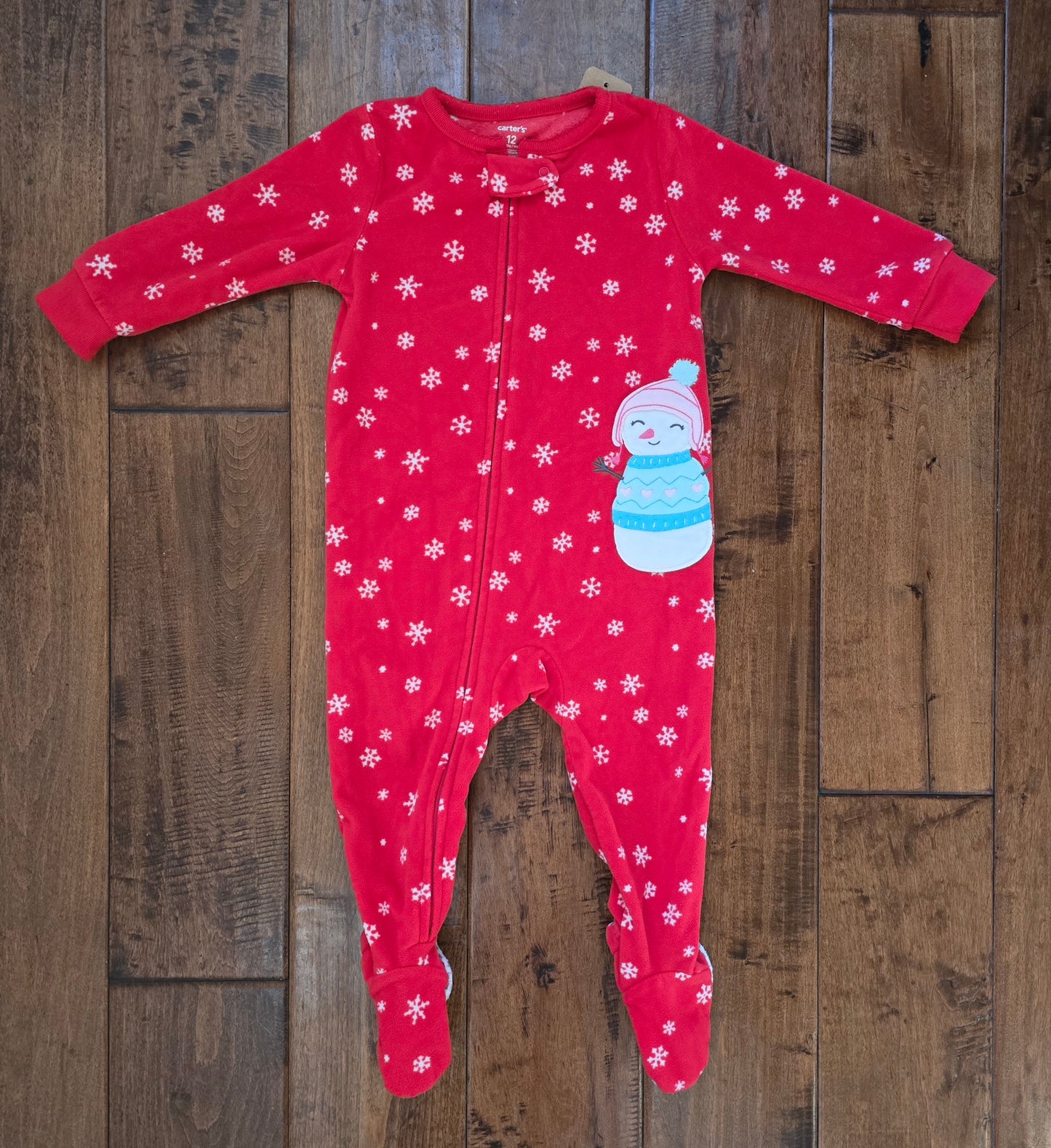 Carter's Girls Snowman Fleece Pajama-12M