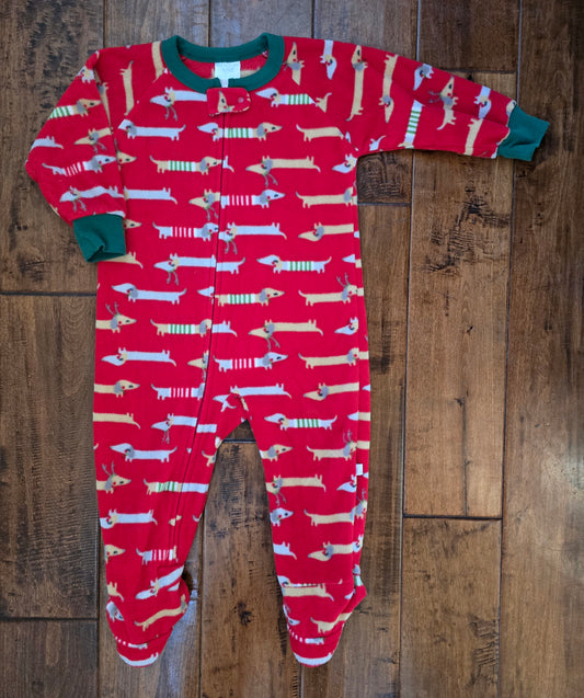 Just Born Fleece Zip Snug Fit Pajama-24M