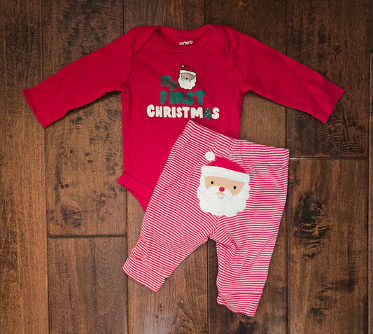 Carter's Santa Bodysuit Set-3M