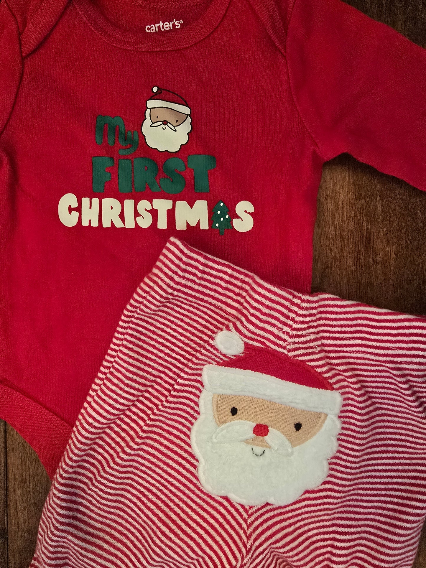 Carter's Santa Bodysuit Set-3M