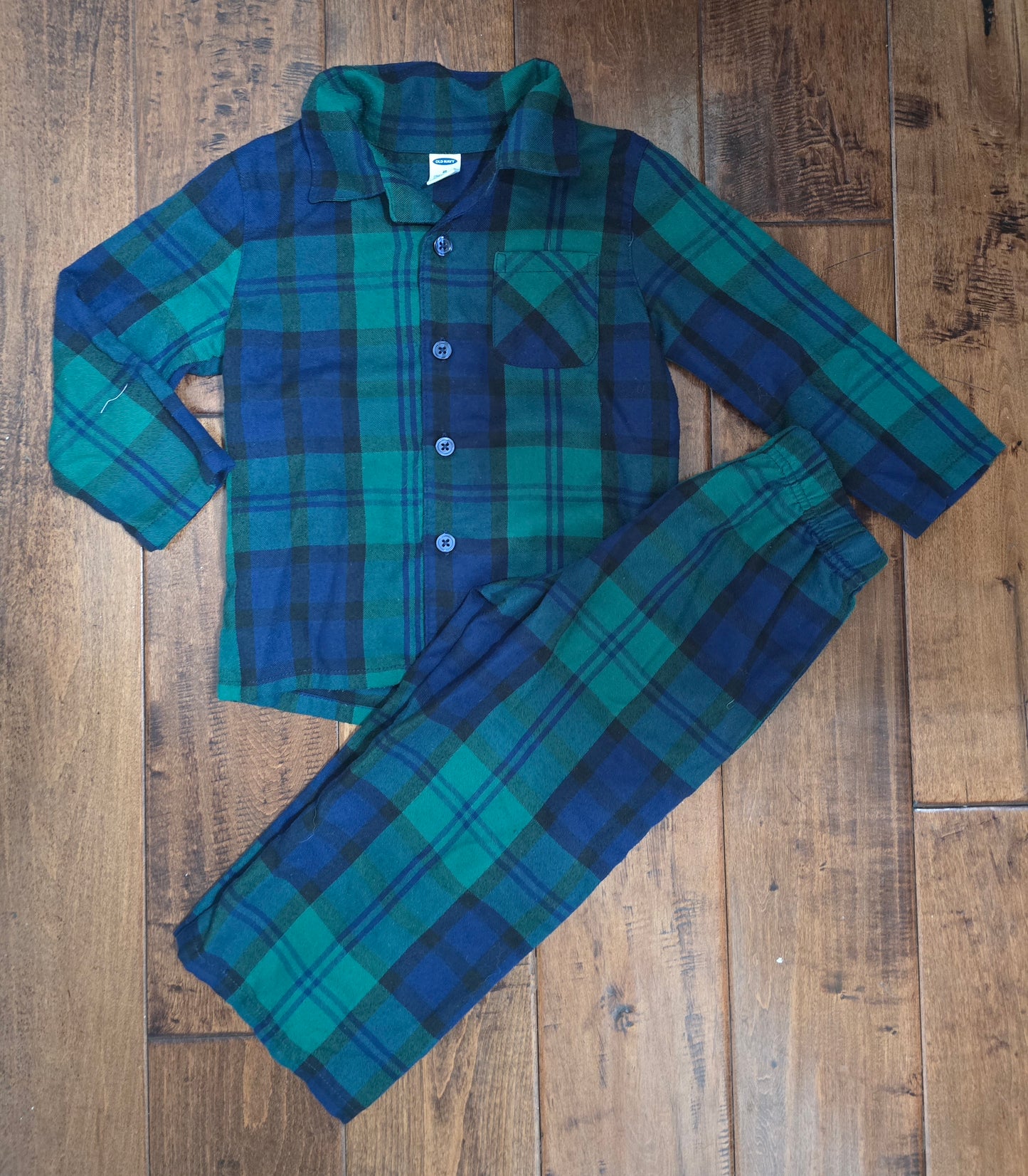 Old Navy Plaid Pajama Set-2T