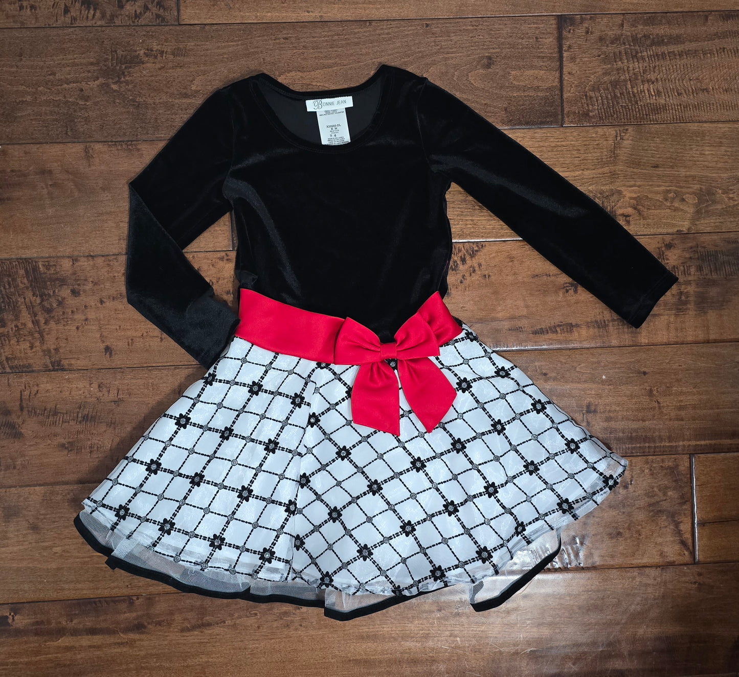 Bonnie Jean Girls Long Sleeve Dress-4T