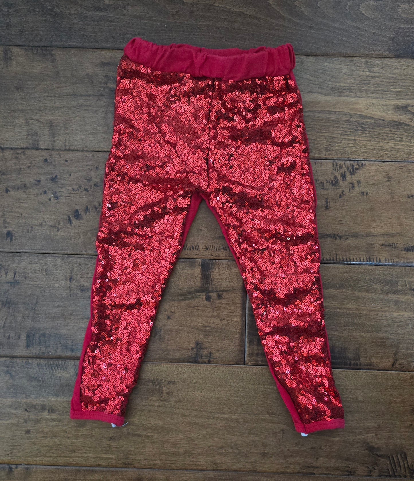 Girls Red Sequins Leggings-3T