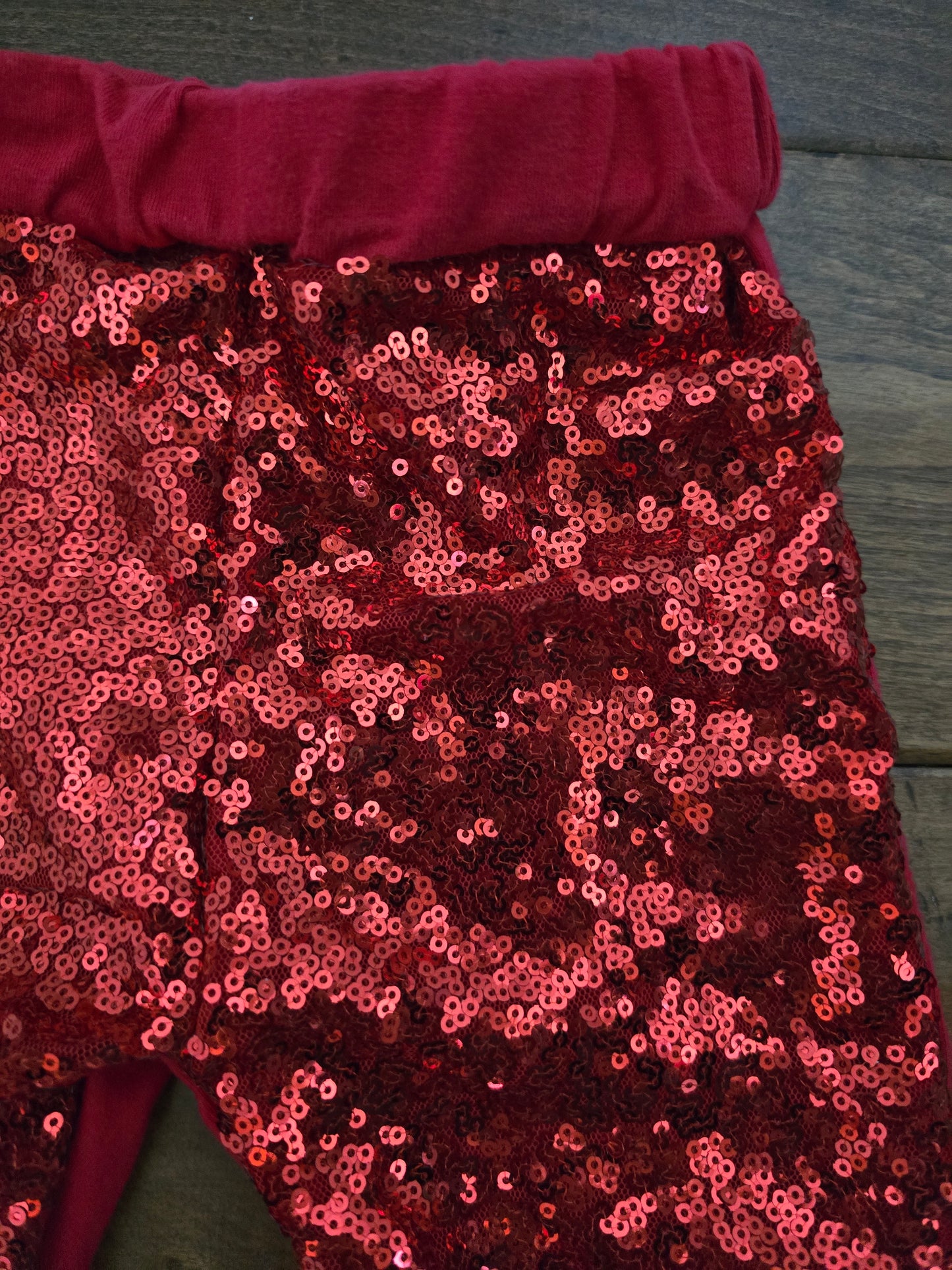 Girls Red Sequins Leggings-3T