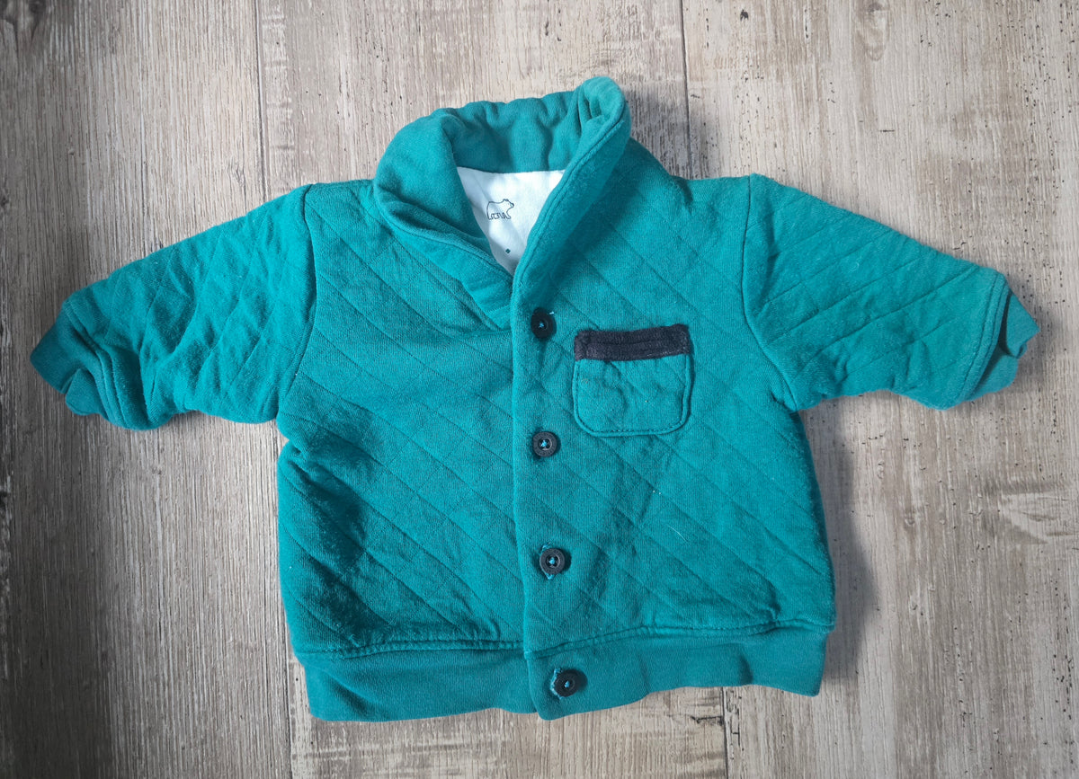 Baby Quilted Button-Front Sweater - 3M