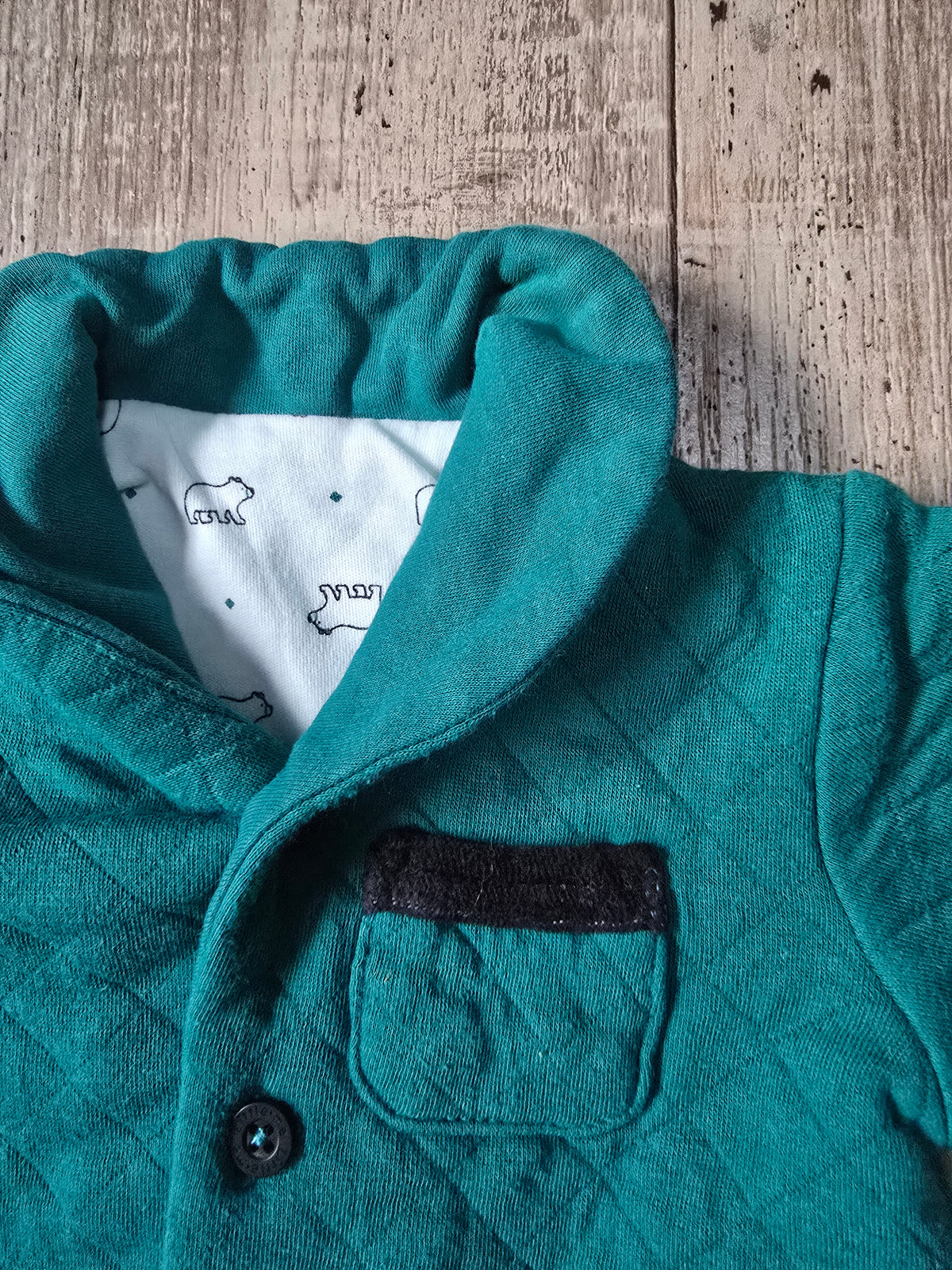 Baby Quilted Button-Front Sweater - 3M