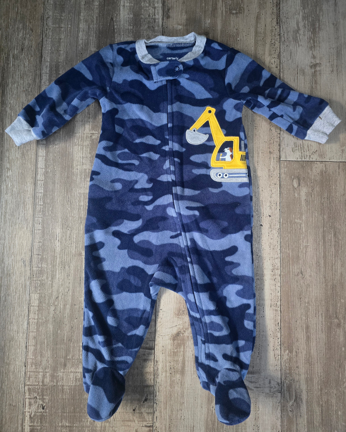 Carter's Boys Fleece Footed Zip-Up Pajamas - 6M