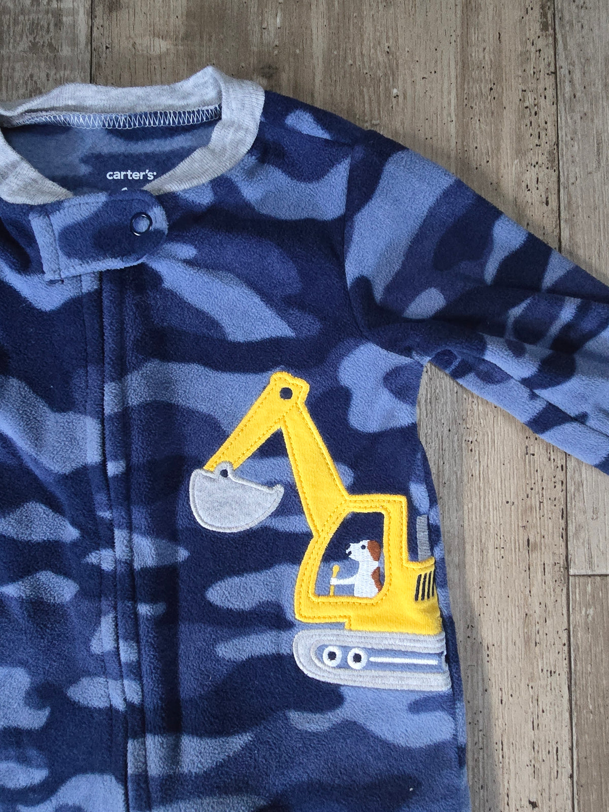 Carter's Boys Fleece Footed Zip-Up Pajamas - 6M