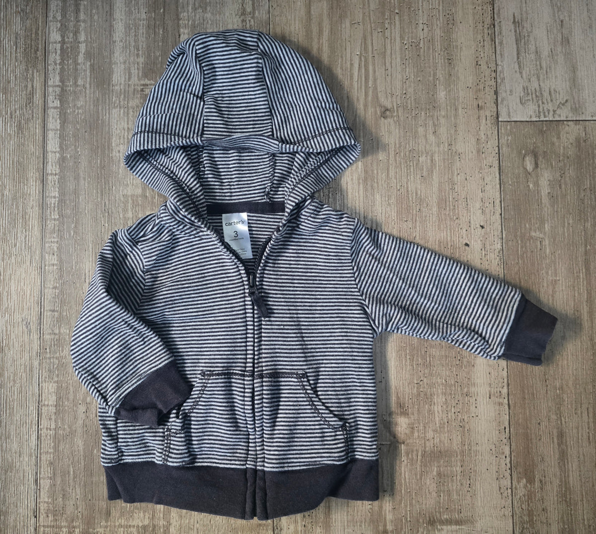 Carter's Boys Full-Zip Hooded Sweatshirt - 3M