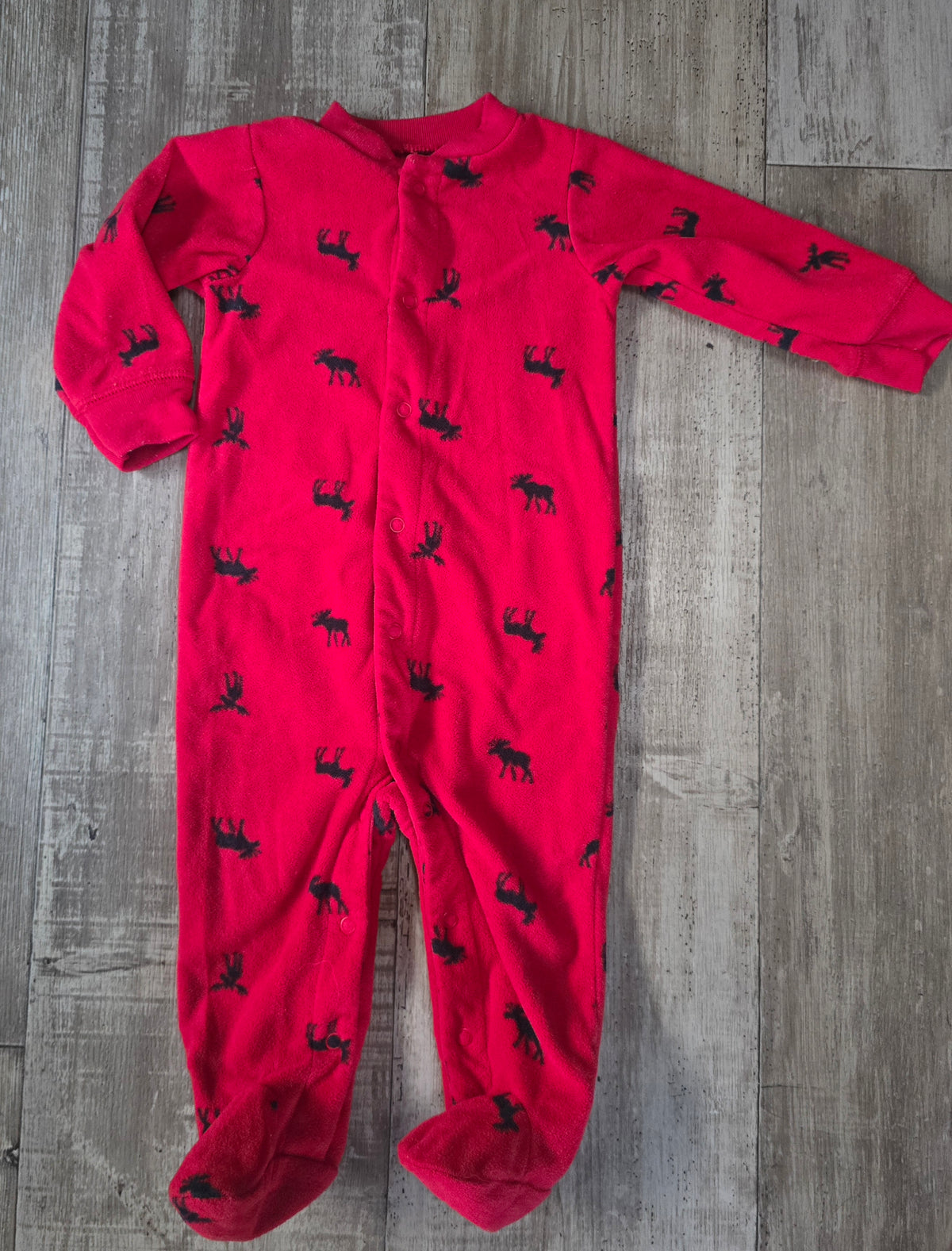 Carter's Boys Fleece Footed Snap Pajamas - 9M