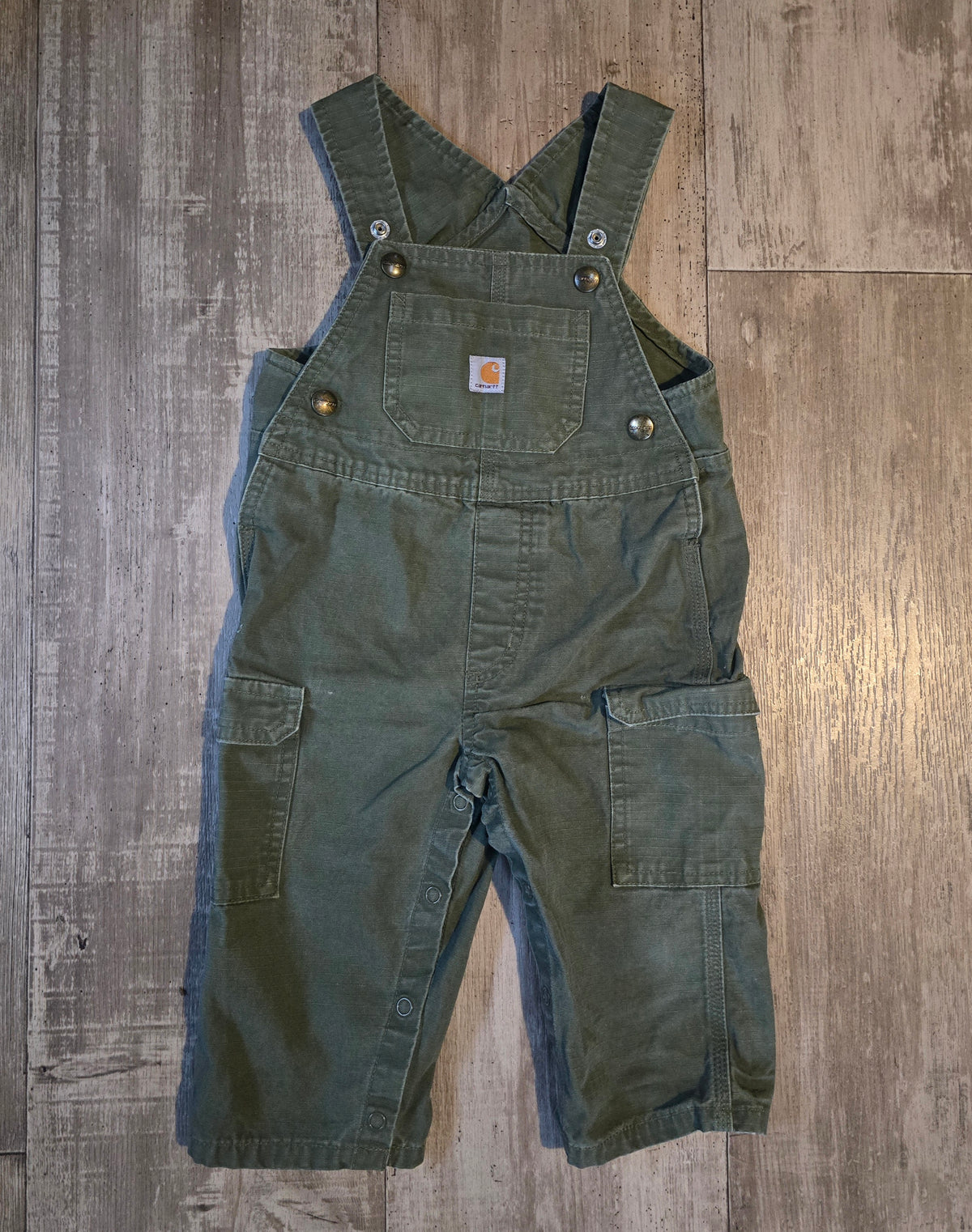 Carhartt Baby/Toddler Canvas Bib Overalls - 12M