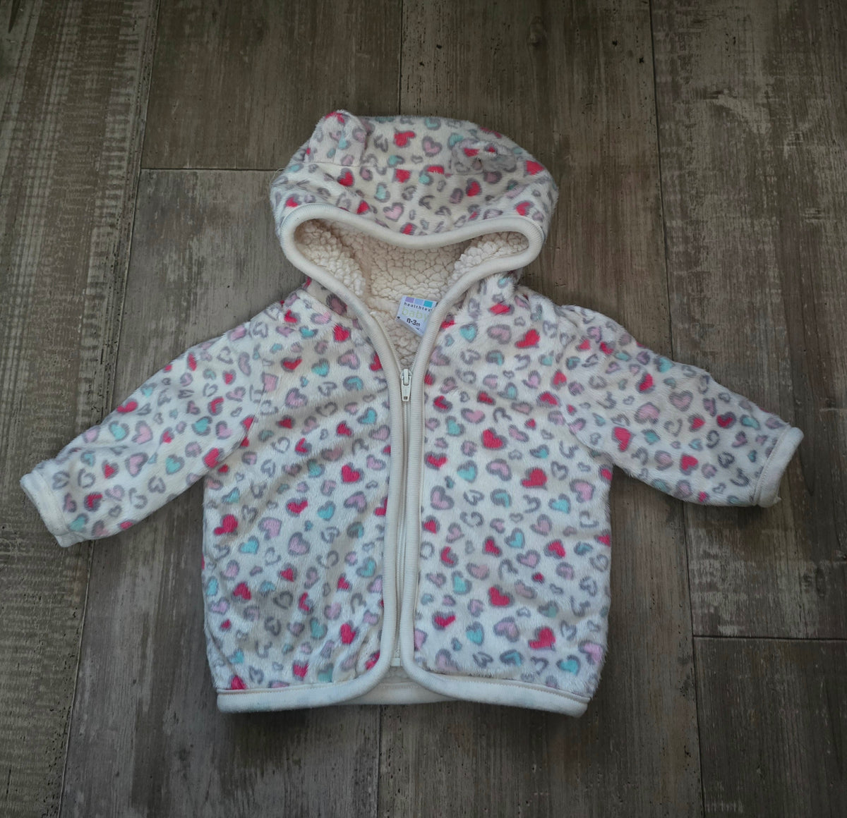 HealthTex Girls Sherpa-Lined Hooded Jacket - 0/3M