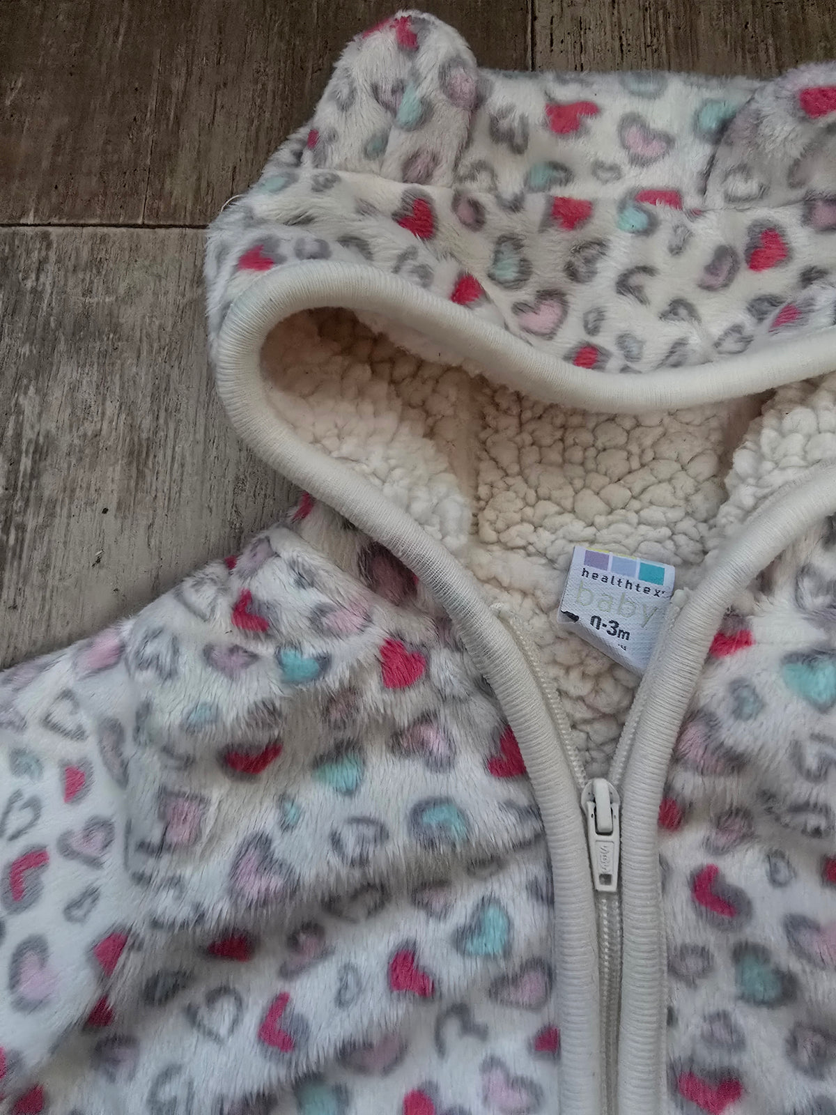 HealthTex Girls Sherpa-Lined Hooded Jacket - 0/3M
