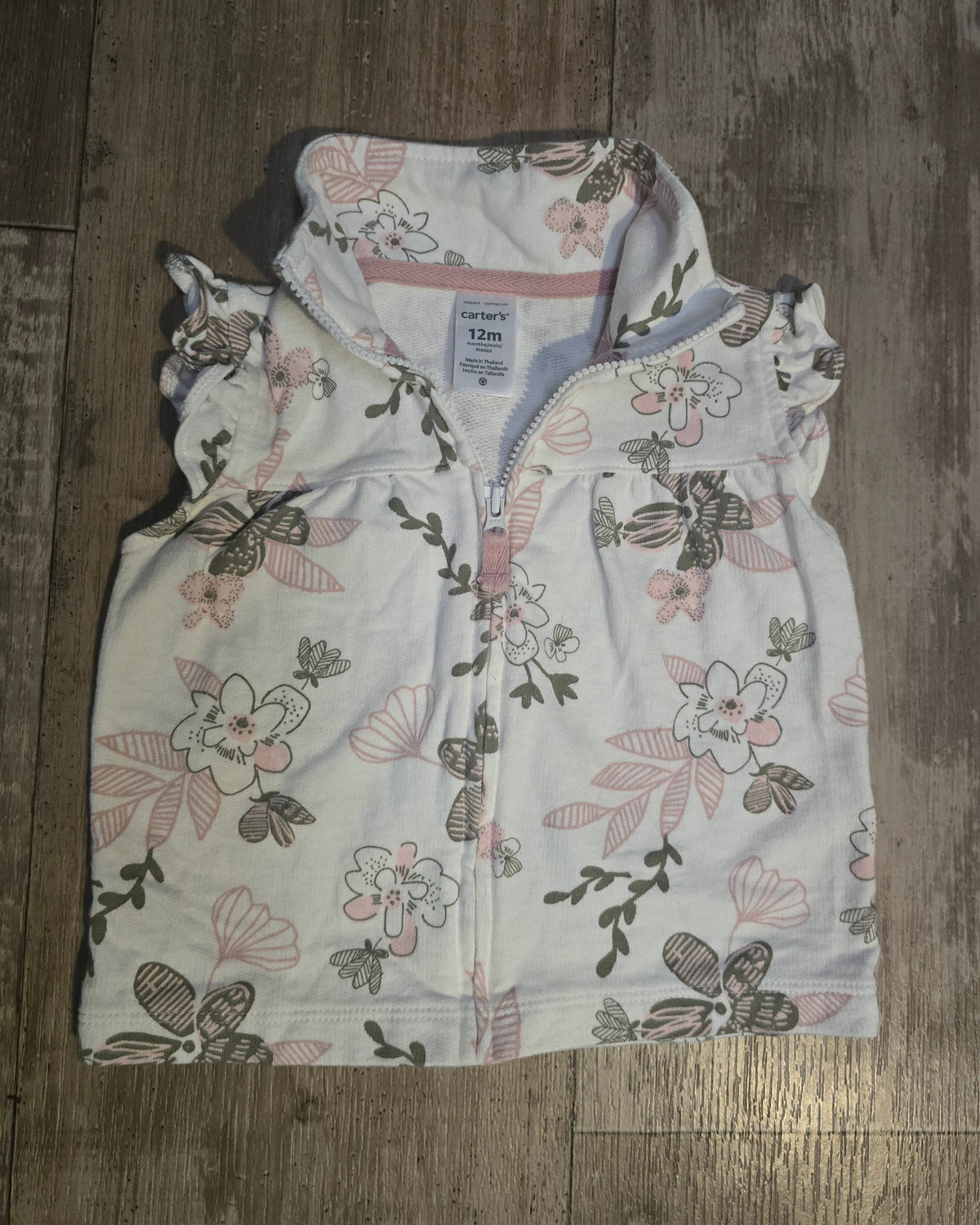 Carter’s Girls Zip-Up Vest – 12M