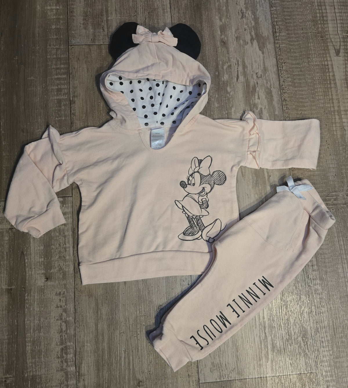 Disney Minnie Mouse Girls Sweatshirt Set – 18M