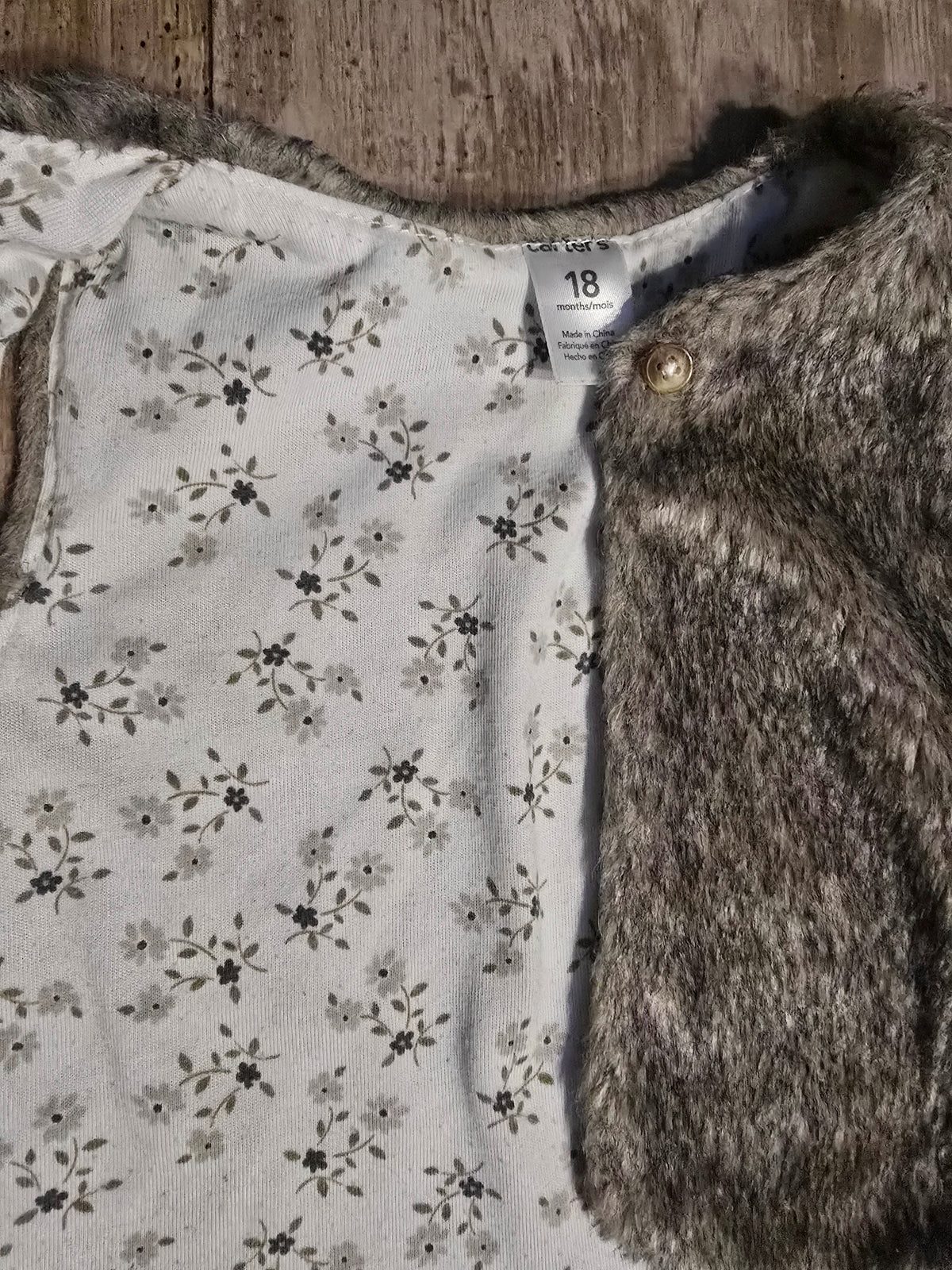 Carter’s Girls Faux Fur Vest - 18M