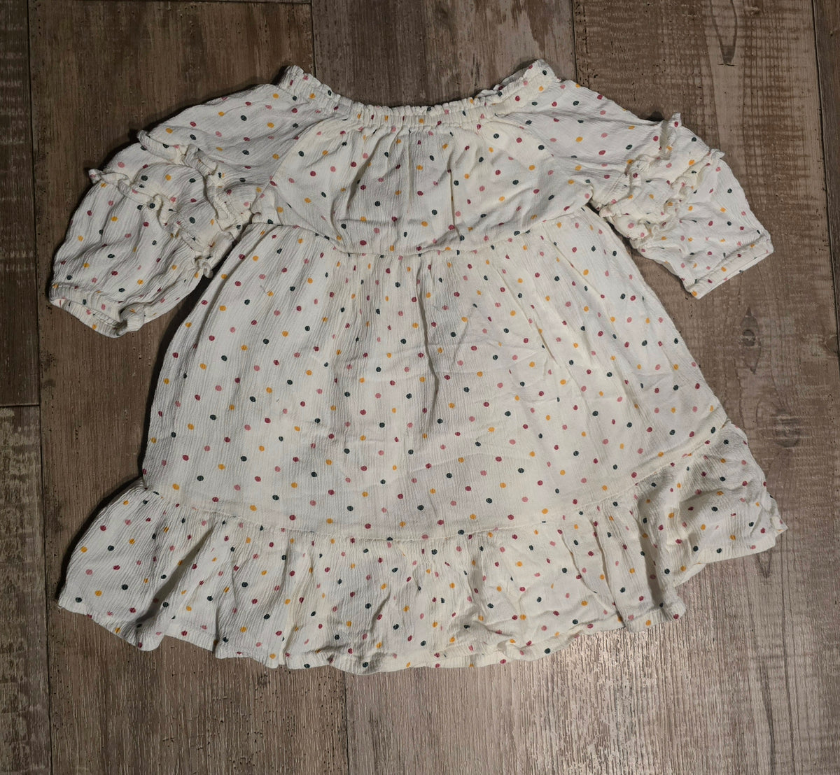 Old Navy Girls Dot Long-Sleeve Dress  – Size 2T