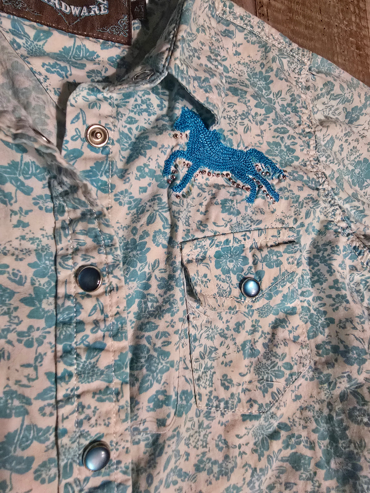Cowgirl Hardware Girls Western Pearl Snap Shirt – 4T