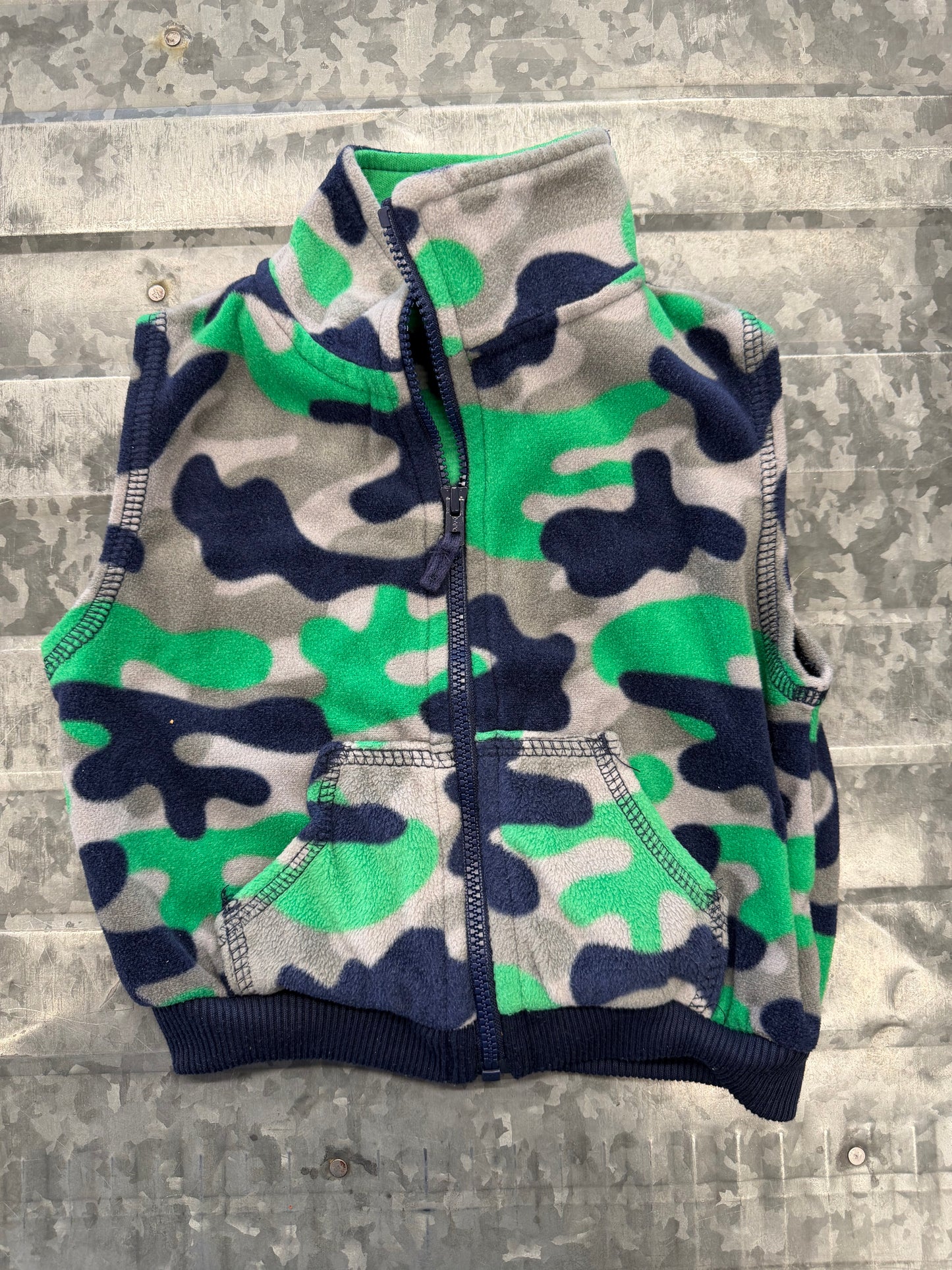 Carter Camo Green Vest - 24M