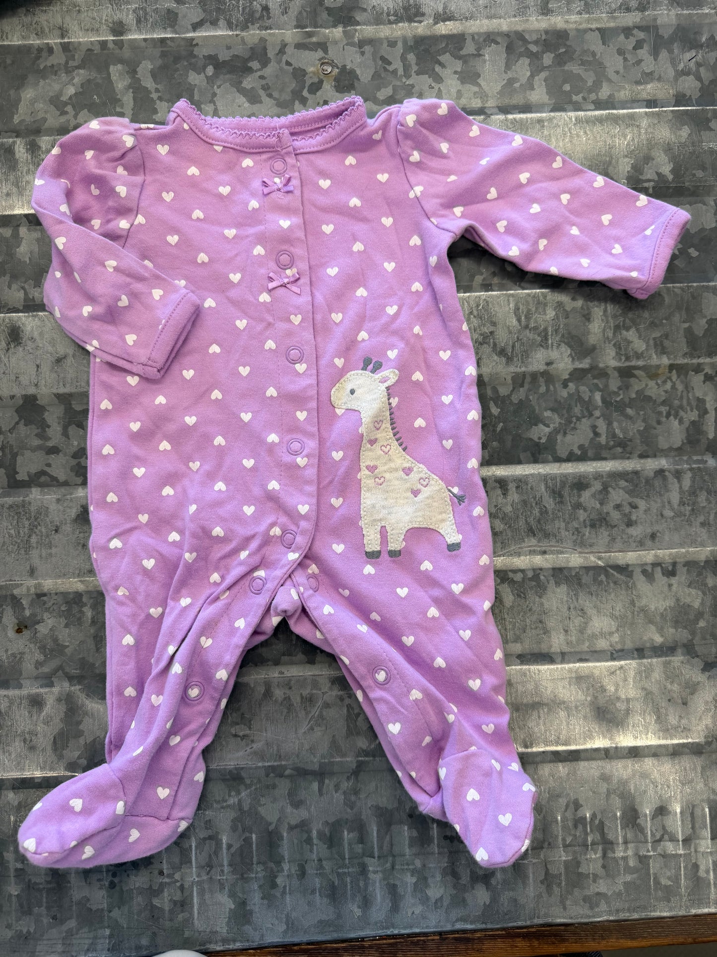 COM Purple Giraffe Sleeper - NB