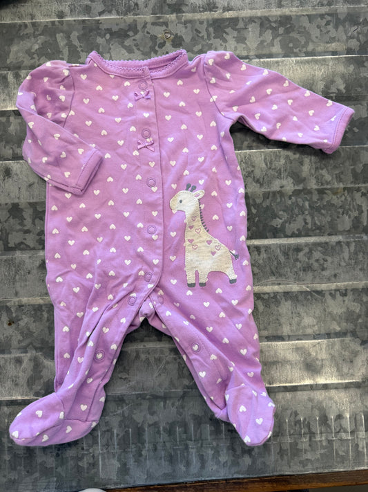 COM Purple Giraffe Sleeper - NB