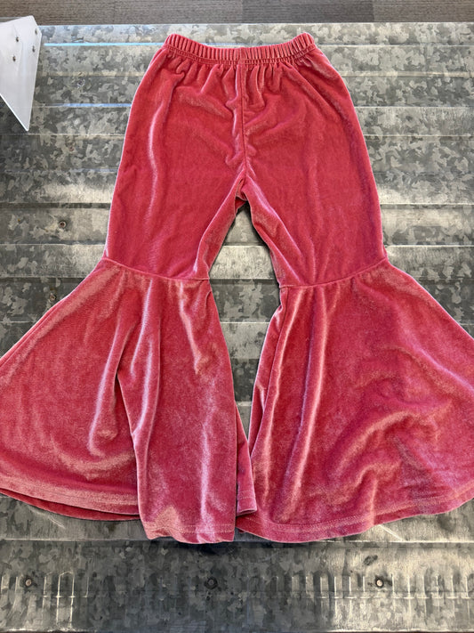 Shein Velvet Bell Bottoms - 6Y