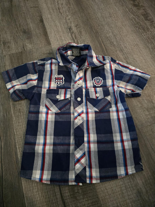 American Hero Button Down Shirt-4T