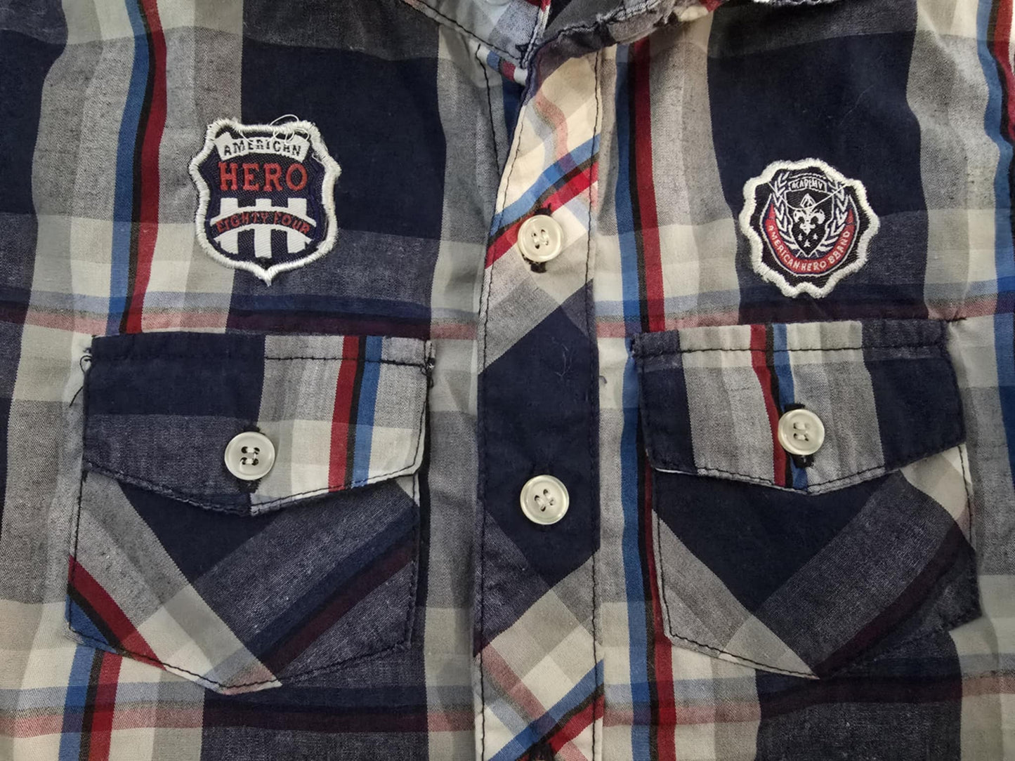 American Hero Button Down Shirt-4T