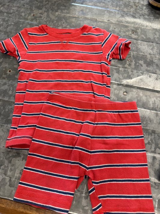 Carter Red Striped PJ Set - 2T