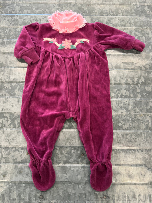 Vintage Rebecca Raggs Velvet Bodysuit - 3M
