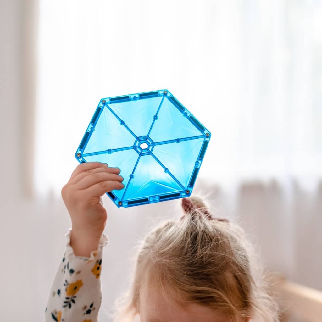 CONNETIX Magnetic Tiles Rainbow Geometry Pack, 30 Pieces