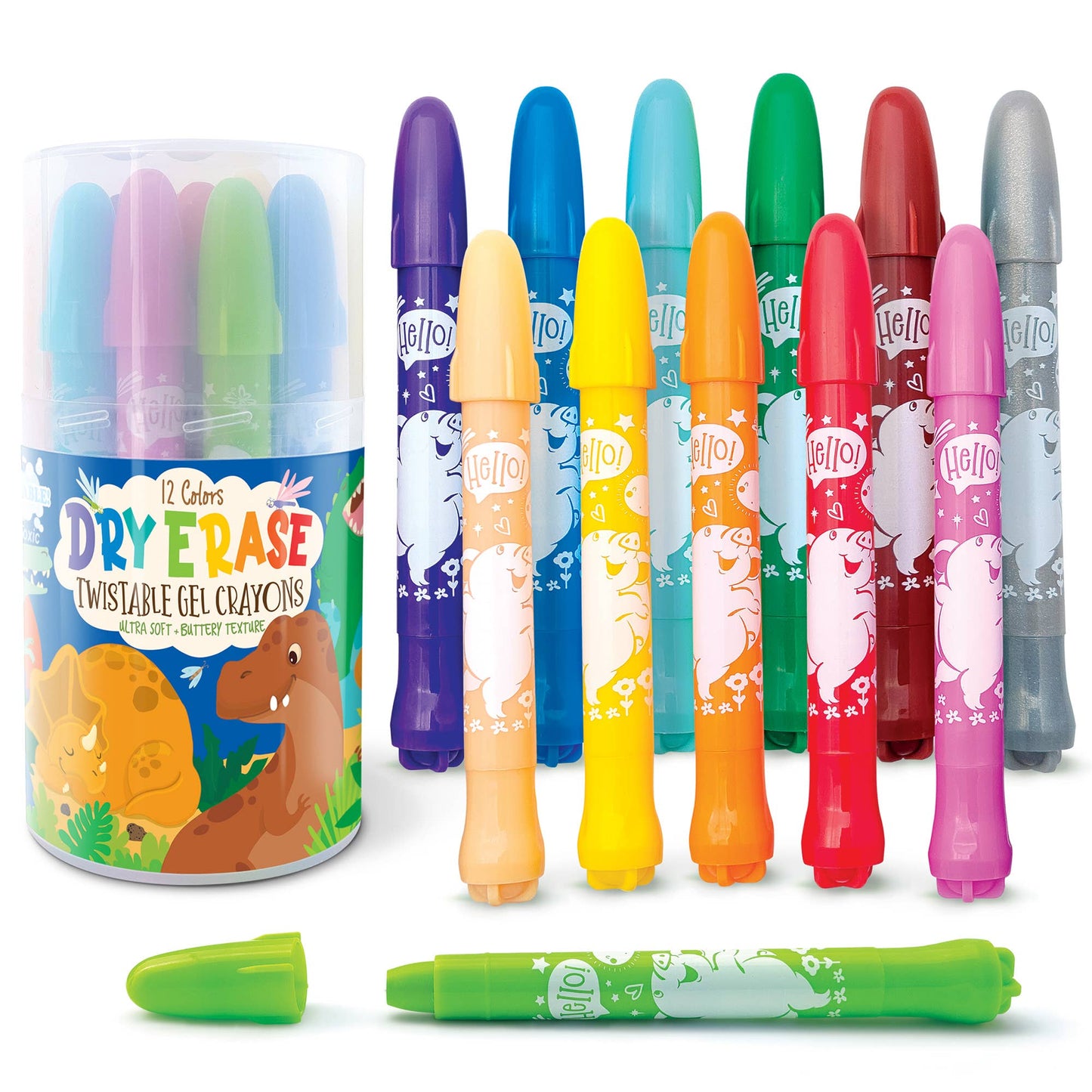 Dry Erase Gel Crayons - Dinosaur