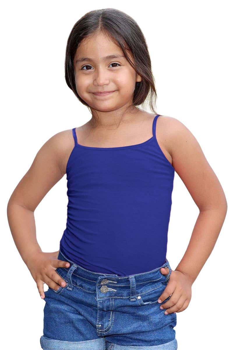 GKT-16058B Girl's Solid Cami Tank Soft Cotton Lycra