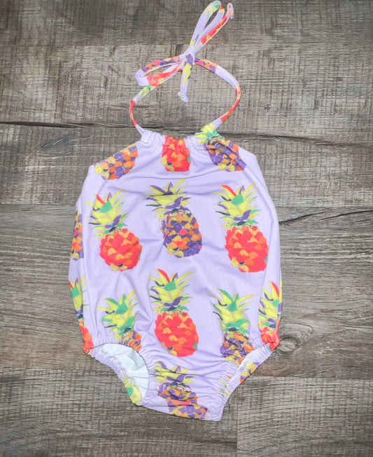 Pineapple One-Piece Swimsuit-6/12M