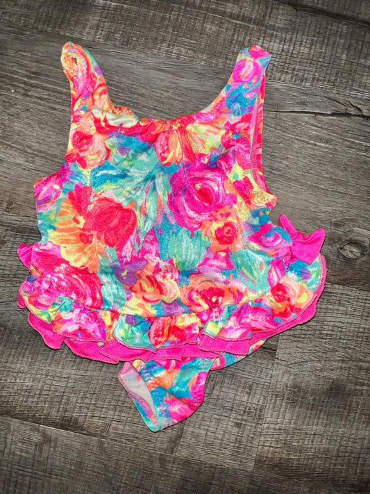 Rose Print One-Piece Swimsuit-6/12M