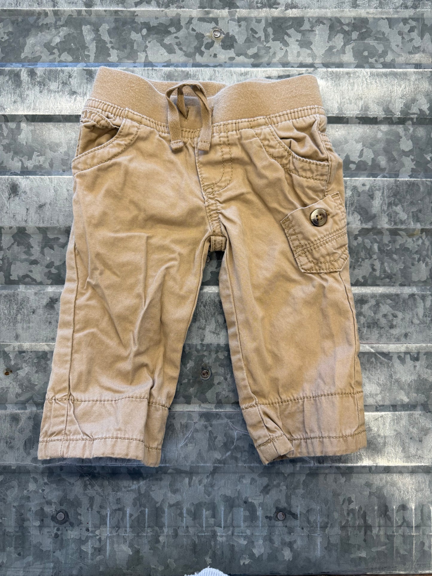 Old Navy Khaki Pull On Pants - 0/3M