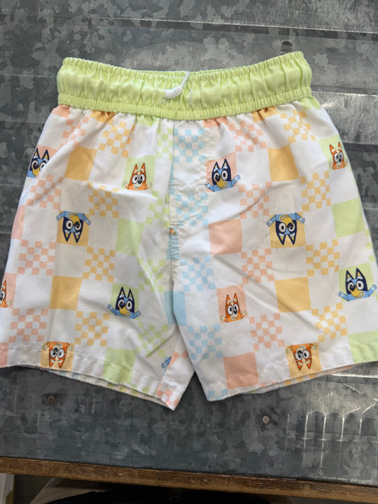 Bluey Pastel Swim Trunks - 3T