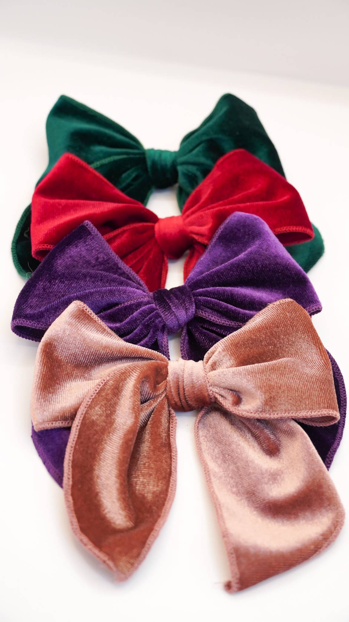 Luxe Velvet Hair Bows Large Holiday Christmas 2025