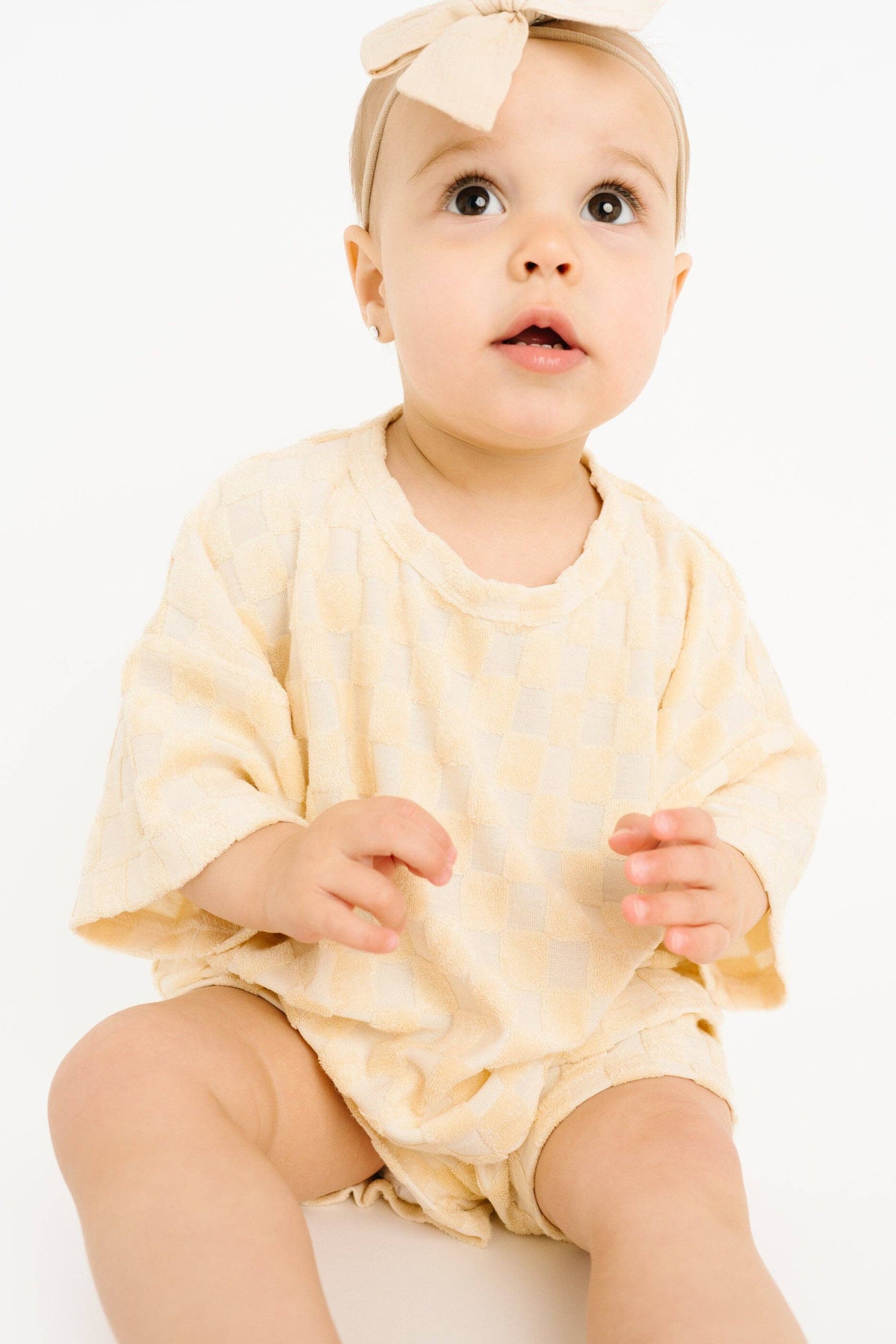 Sandy Checkered Terry Slouchy Set