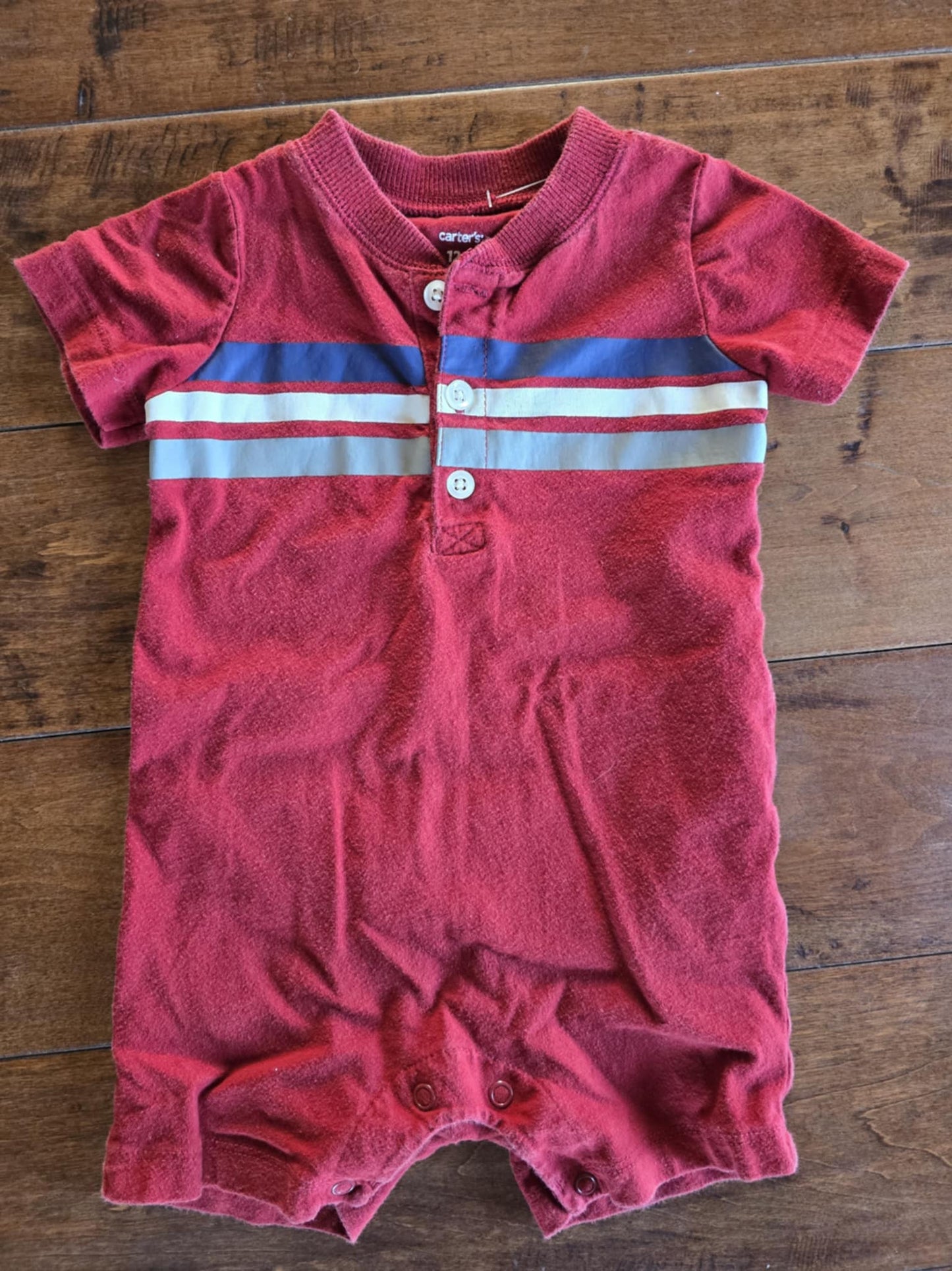 Carter's Dark Red Short Sleeve Jumper-12M