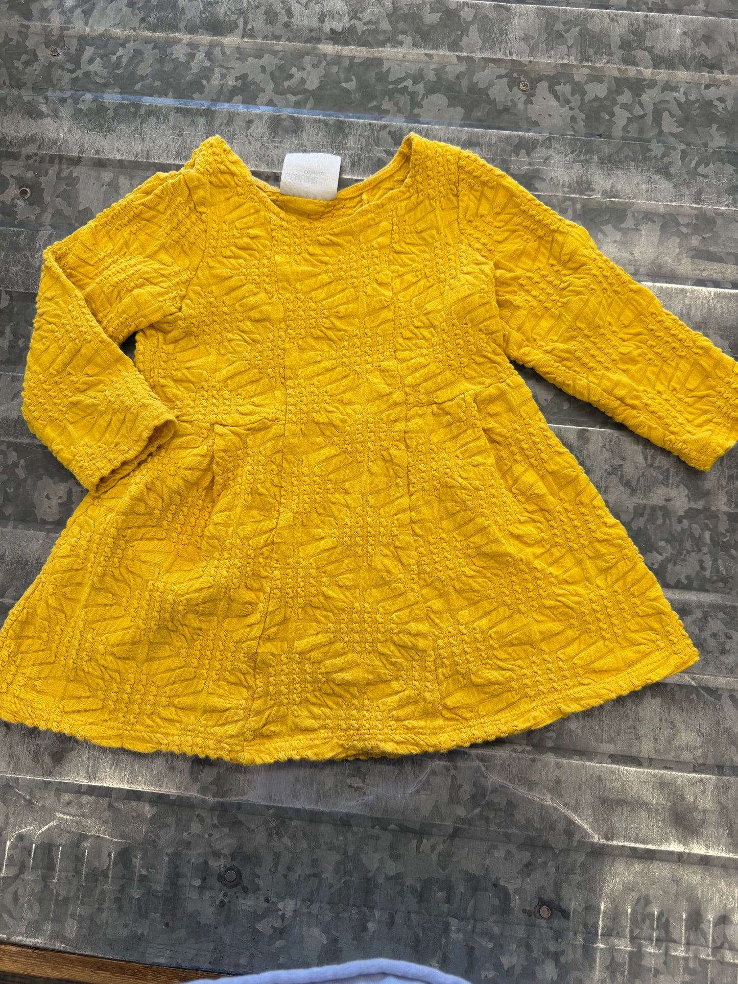 Genuine Kids Yellow LS Dress - 12M