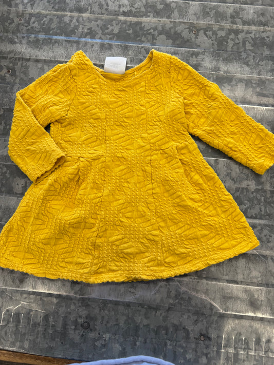 Genuine Kids Yellow LS Dress - 12M