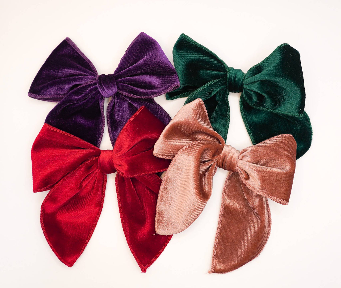 Luxe Velvet Hair Bows Large Holiday Christmas 2025