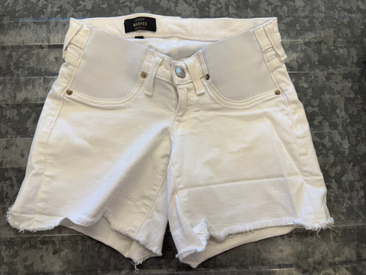 J. Crew Washed White Maternity Shorts - 26
