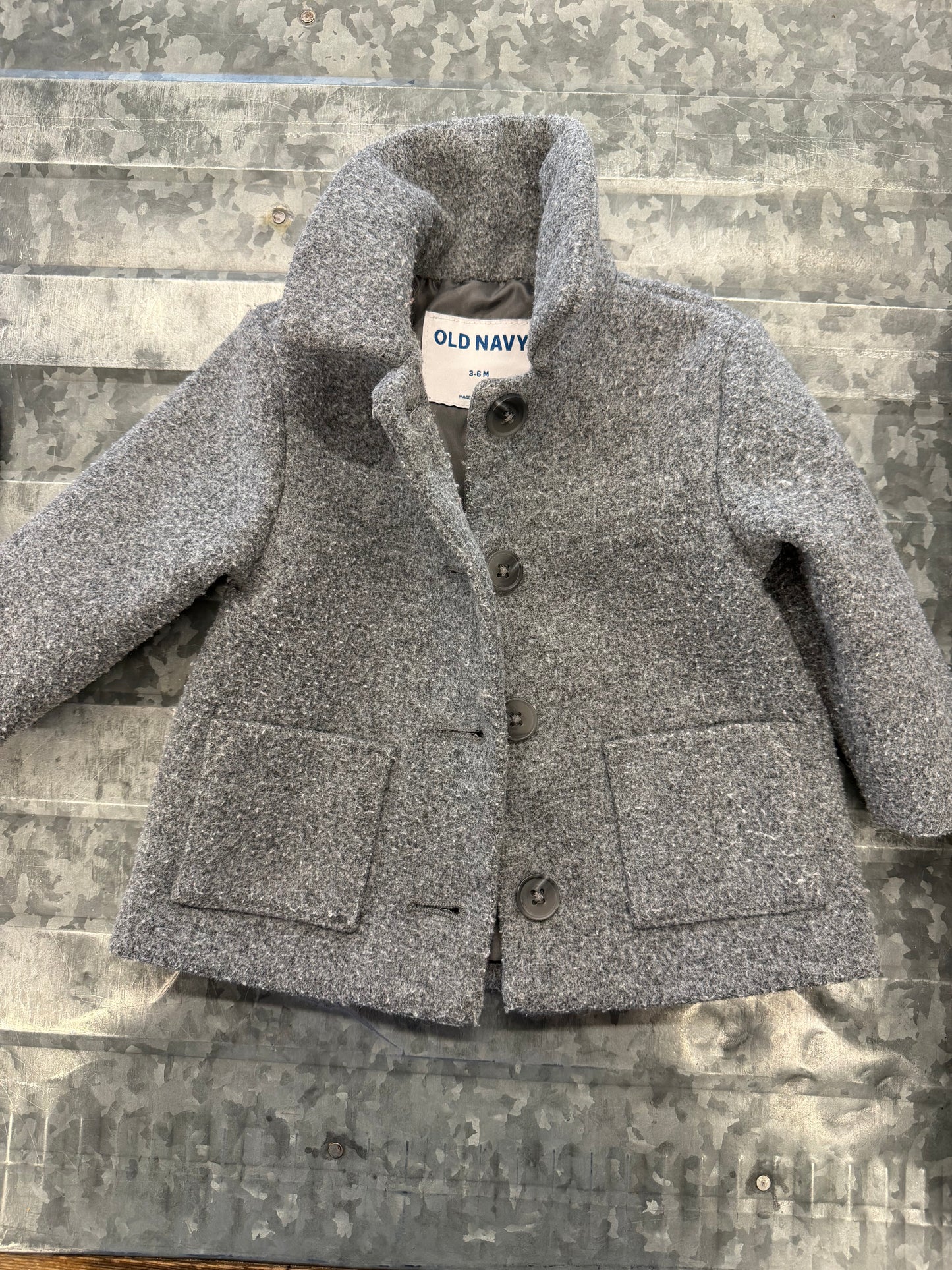 Old Navy Button Down Coat - 3/6M