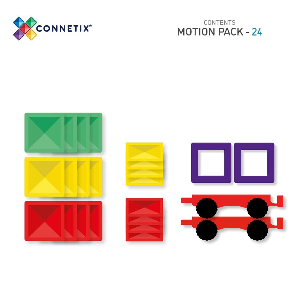 CONNETIX Rainbow Motion Pack, 24 Pieces