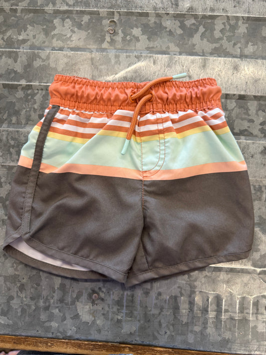 Cat&Jack Stripd Swim Trunks - 12M