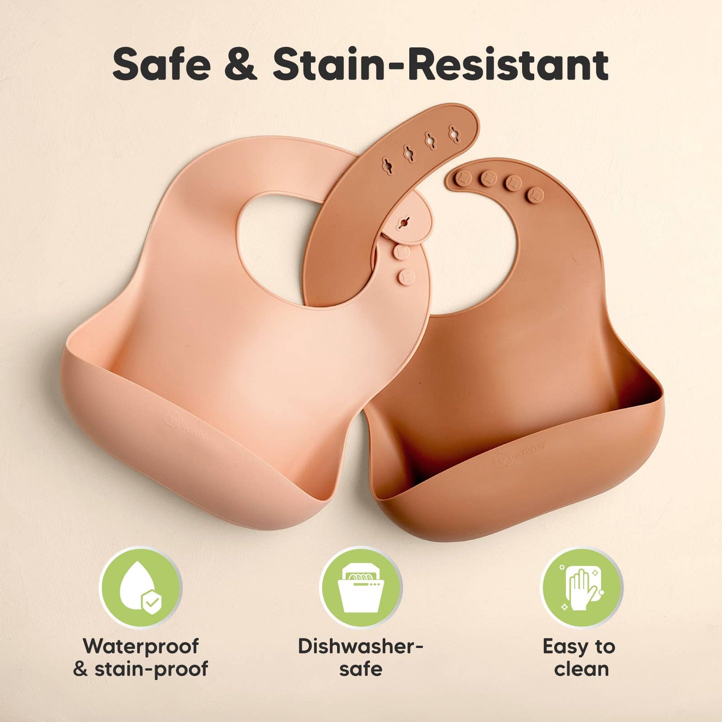 2-Pack Silicone Bibs