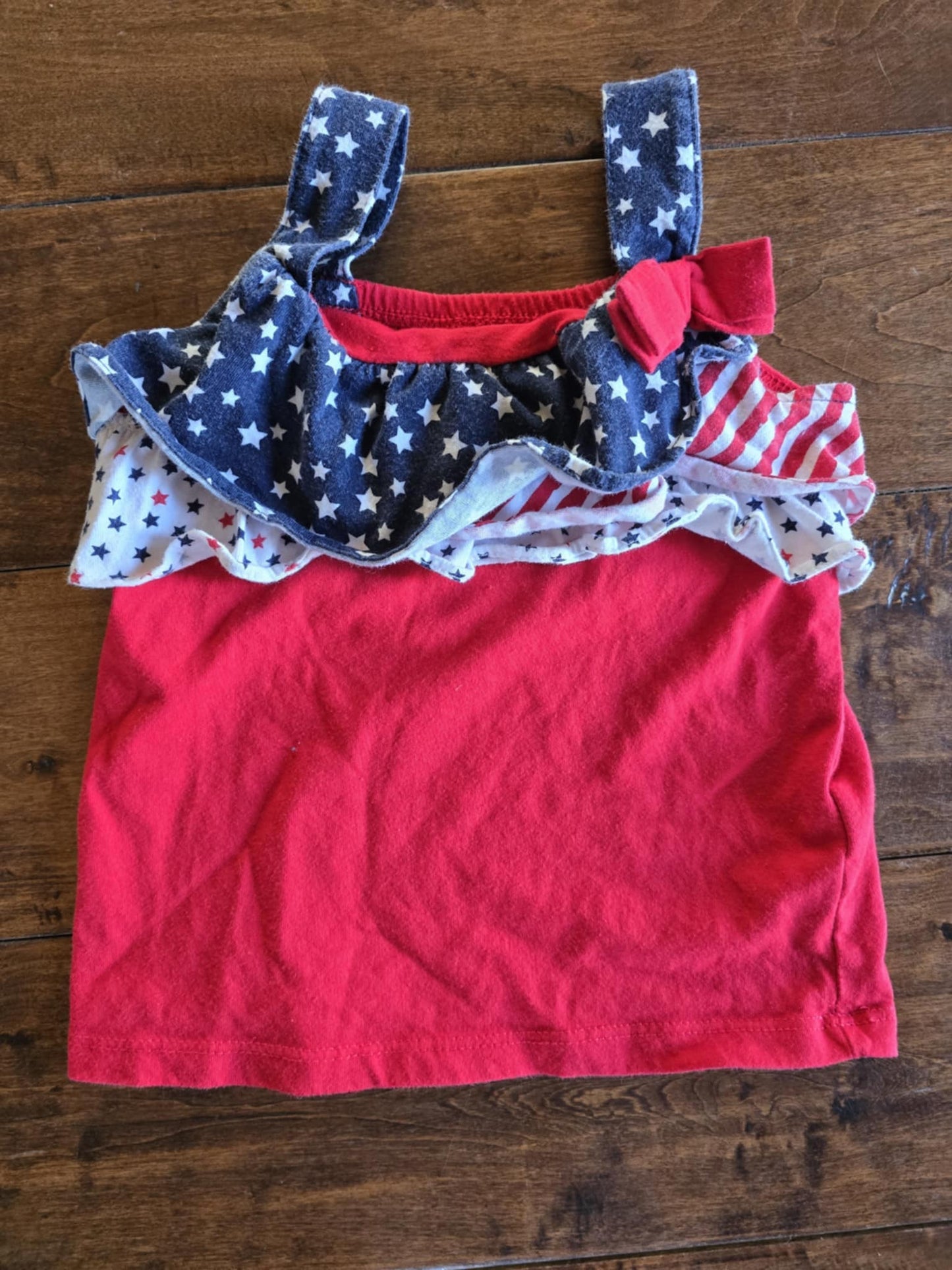 Celebrate Patriotic Tank w/ Red Bow-2/3T